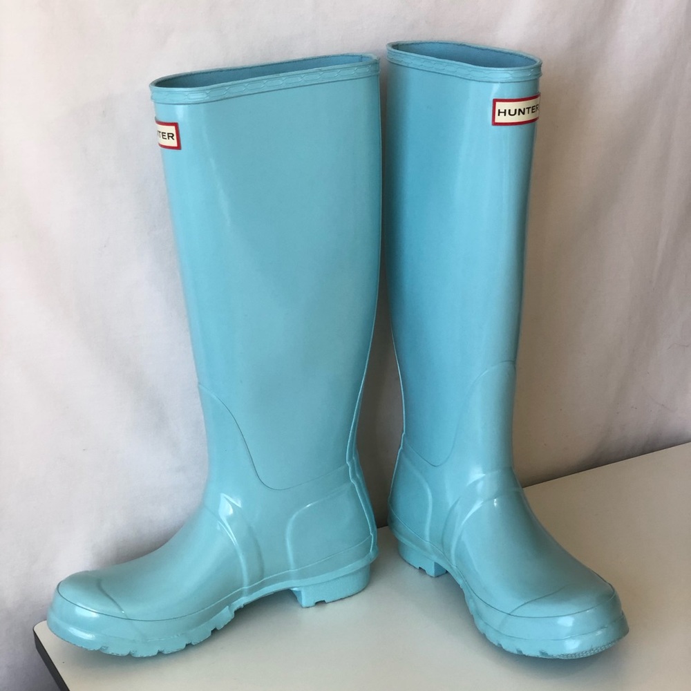 Hunter Womens Original High Gloss Rain Boots Welly - Picture 5 of 7